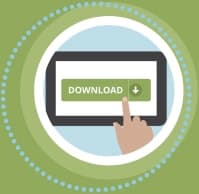 Image representing a download button being clicked