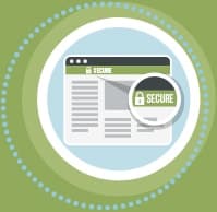 Image representing an encrypted website