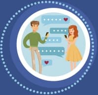 Image representing a dating conversation