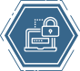 Icon image of a laptop with a padlock