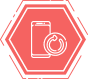 Icon image of cell phone and a progress indicator