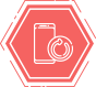 Icon image of cell phone and a progress indicator