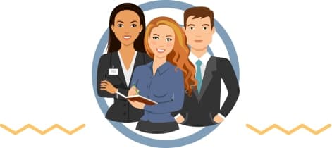 Image of a group of individuals wearing professional attire