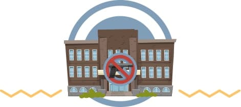 Image representing anti-guns in school
