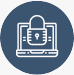 Icon of a secured laptop