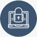 Icon of a secured laptop