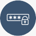 Icon of an encrypted input field