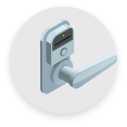 Fingerprint scanning door knob