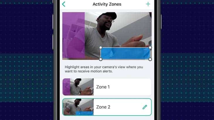 Arlo Pro 3 Activity Zones on the Arlo App