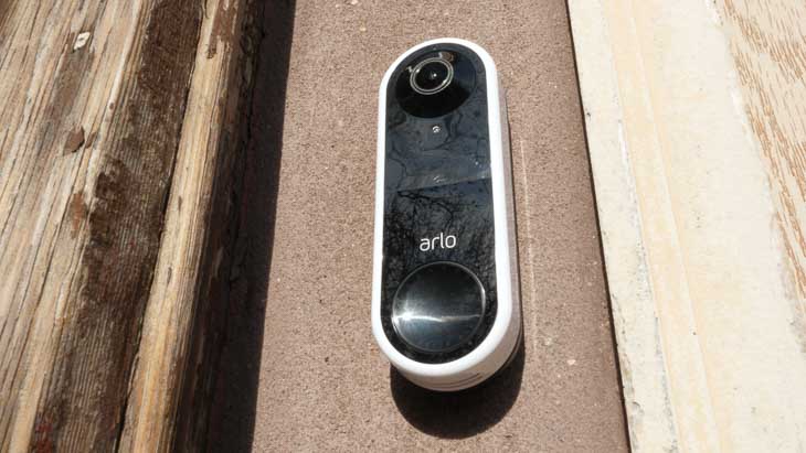 Arlo Video Doorbell - Mounted Outside