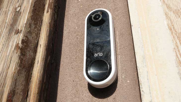 Arlo Video Doorbell Mounted Outside