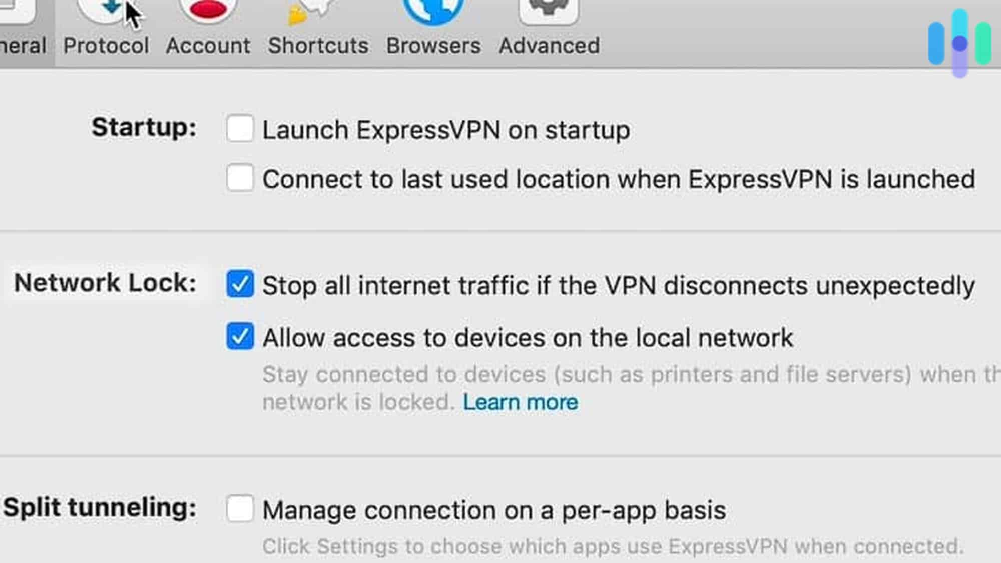 Interrupteur d'expressvpn kill