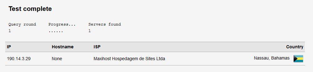 Prueba de fuga de DNS del escudo de punto de acceso