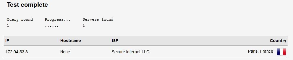 Ivacy VPN DNS Leak Test