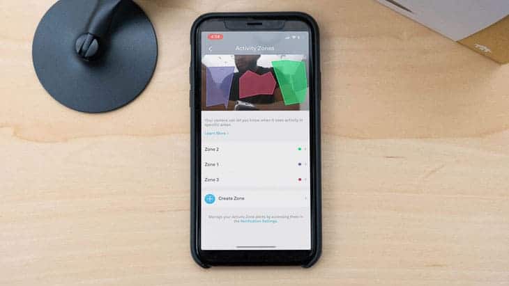 Nest Cam Indoor Activity Zones on the Nest App 