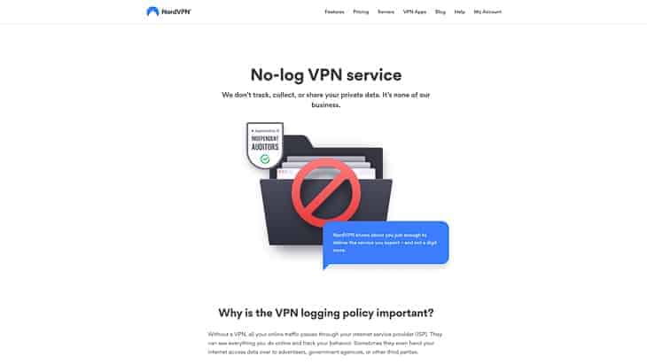 Política de registro de NordVPN