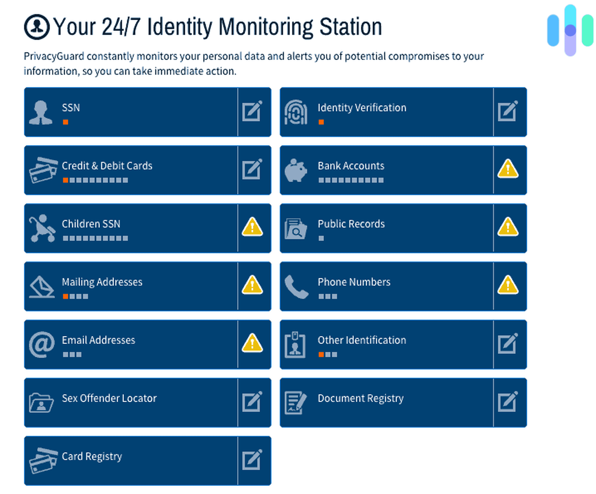 PrivacyGuard Identity Monitoring Station