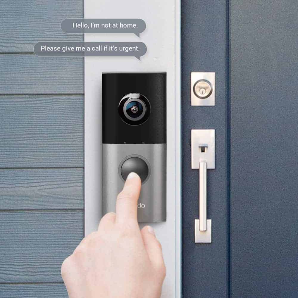 Pushing the Doorbell on the Zmodo Greet Pro