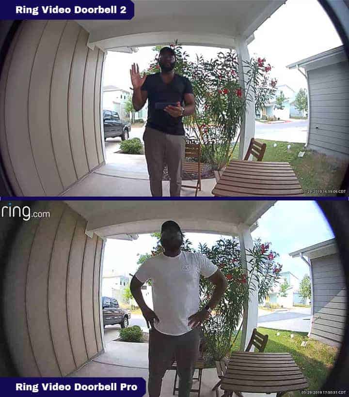 Ring Video Doorbell 2 vs. Ring Video Doorbell Pro Video Display