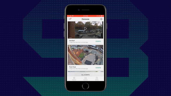 The Vivint Outdoor Camera Pro on the Vivint Smart Home App