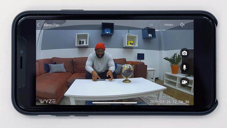 Wyze Cam Pan Video Display