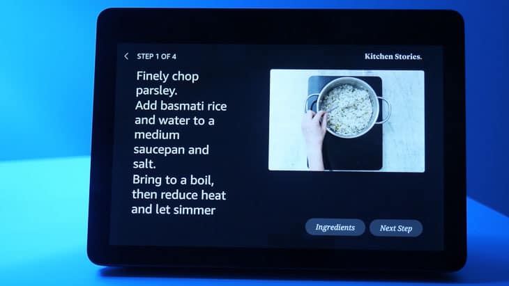 Recipe Instructions on the Amazon Echo Show