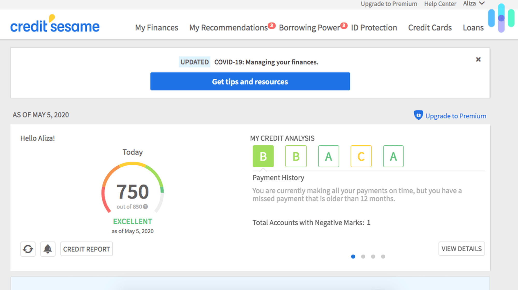 Credit Sesame Credit Monitoring  - Product Header Image