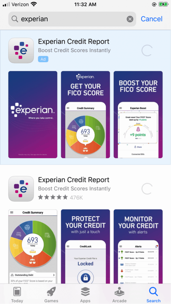 Experian in the App Store