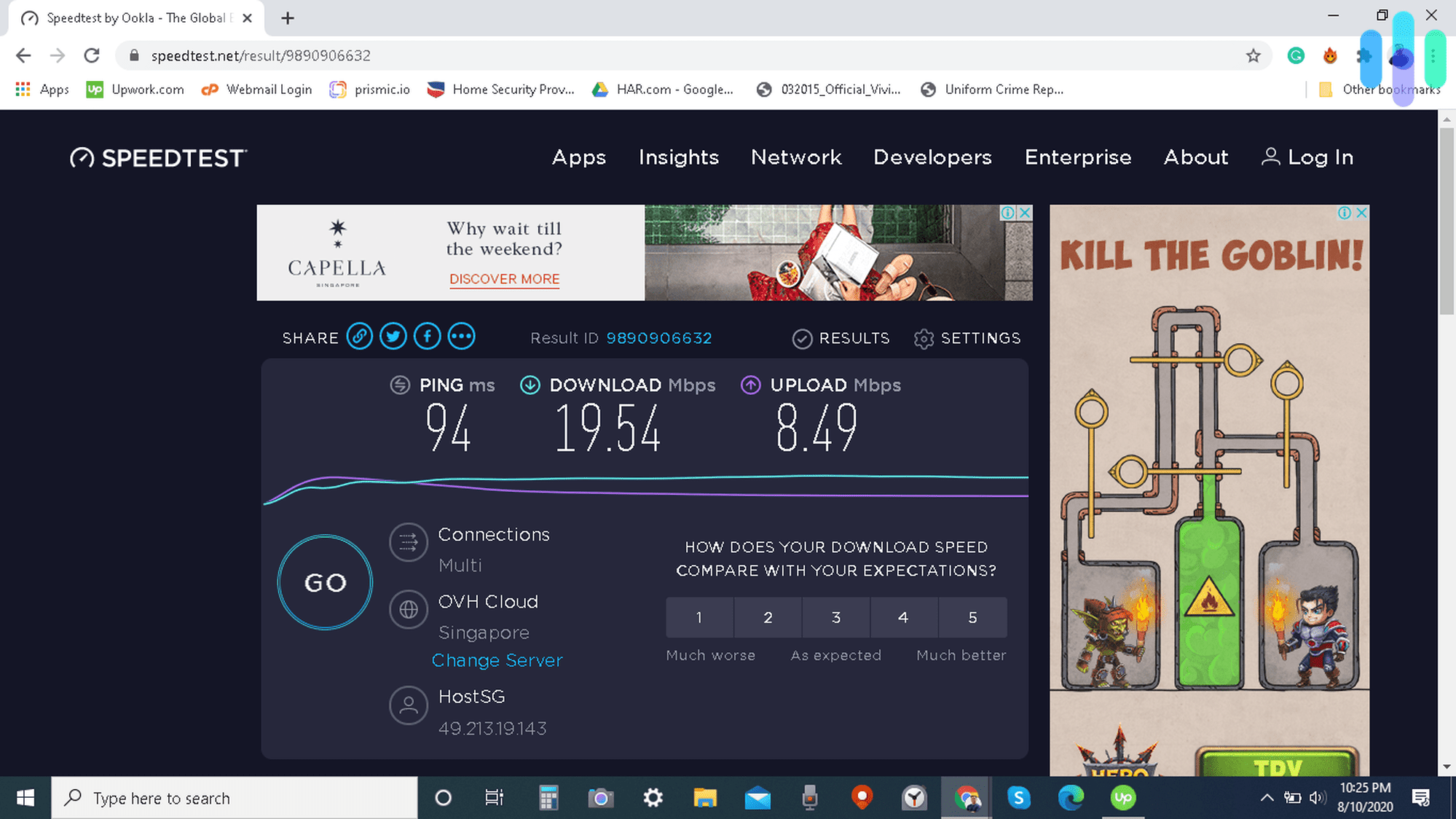 Speed Test on Windows With VPN