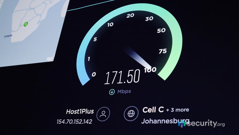 NordVPN Speed Test South Africa