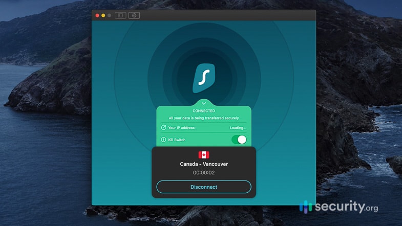 Surfshark Connected to VPN Surfshark Connected to VPN