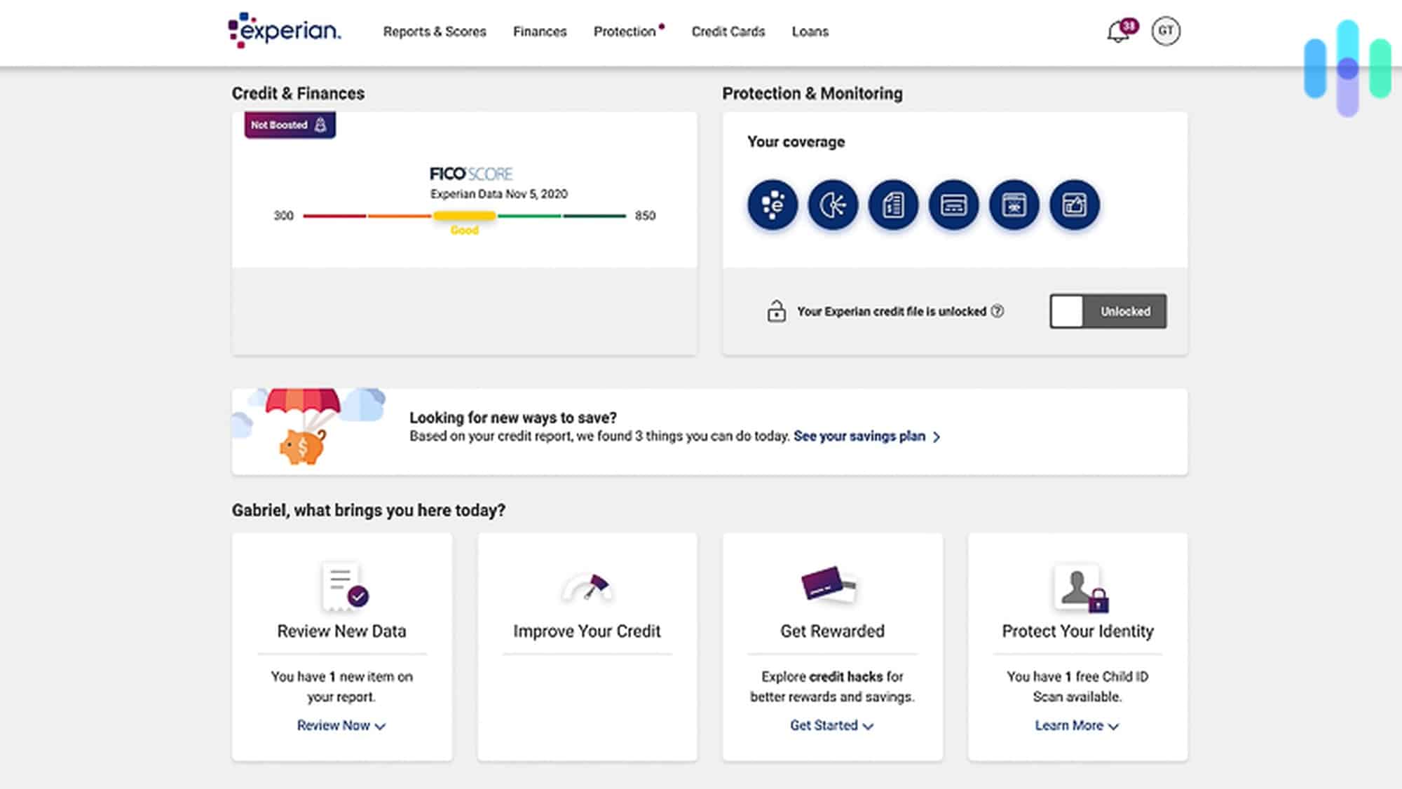 Experian Dashboard  - Product Header Image