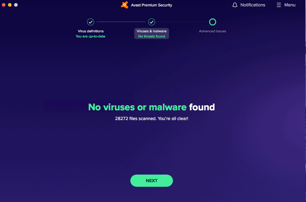 Avast antivirus - Δεν βρέθηκαν ιοί ή κακόβουλο λογισμικό