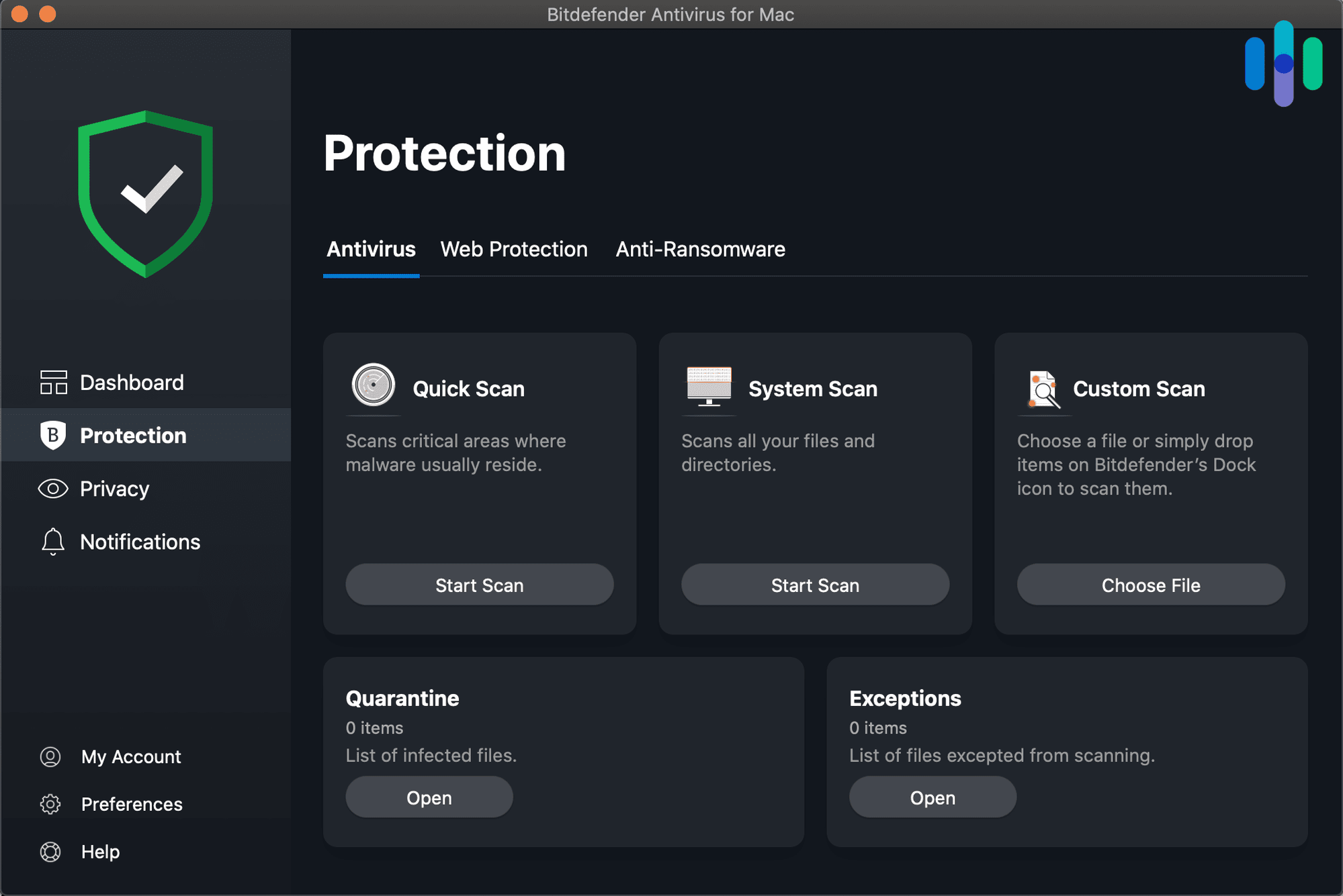 Bitdefender Dashboard  - Product Header Image