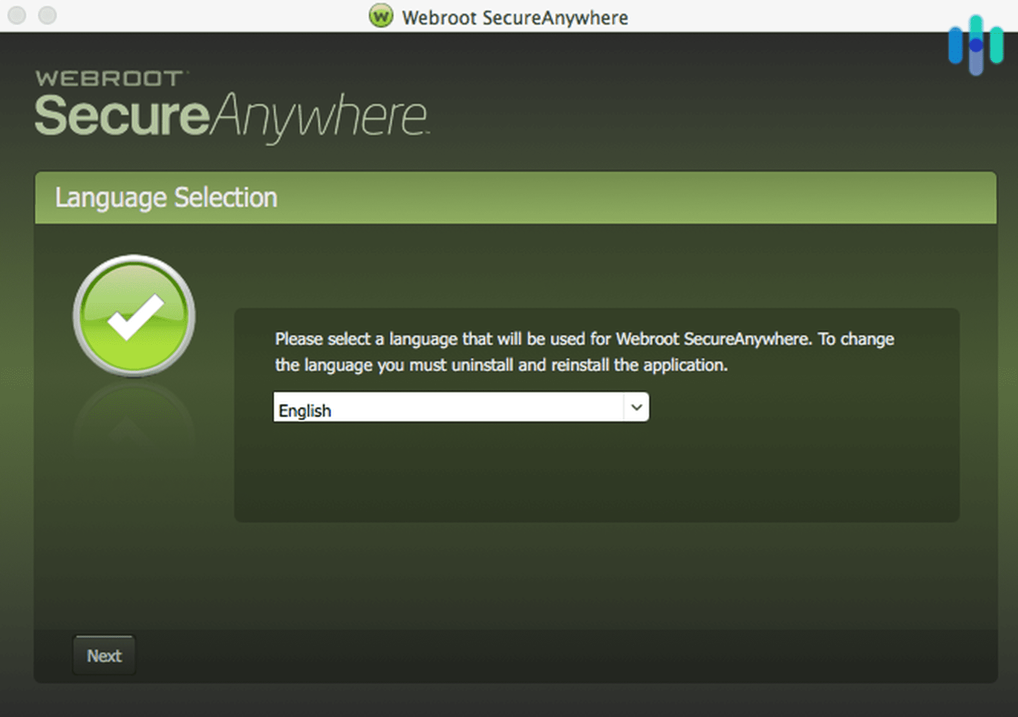 Aplikacja Webroot Secureanywhere