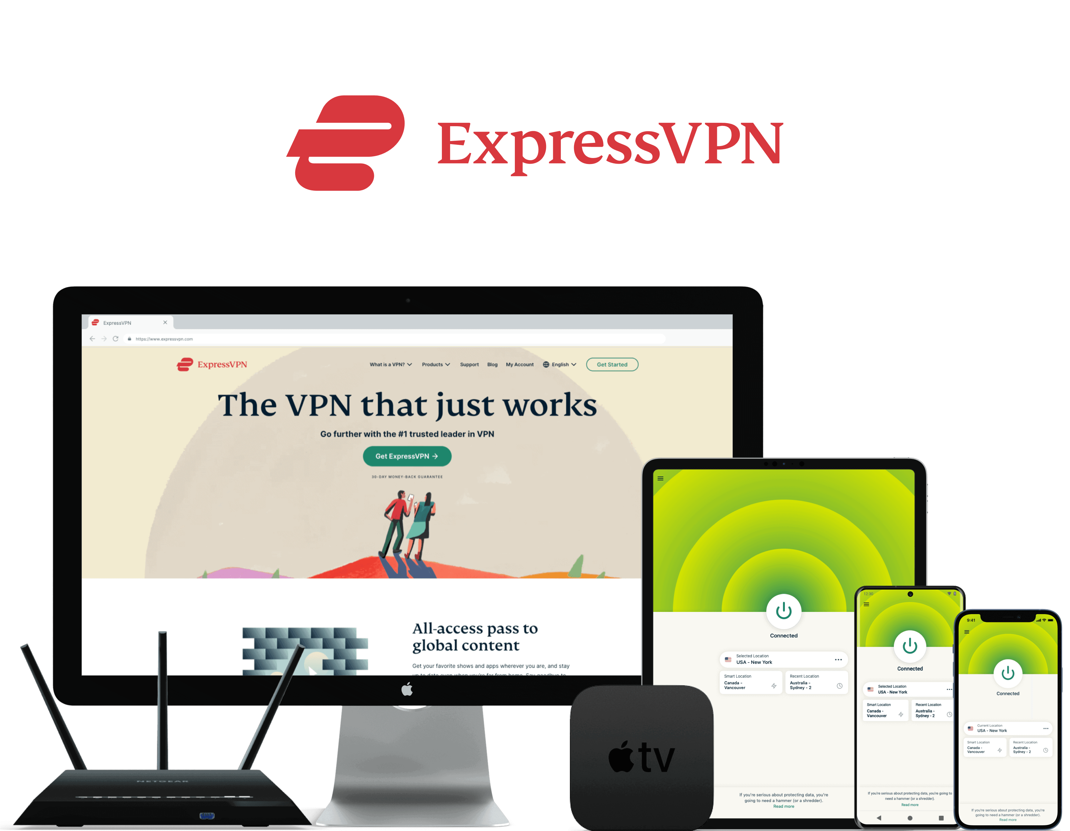 ExpressVPN Home page  - Product Header Image