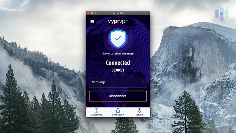 VYPRVPN conectado en Alemania