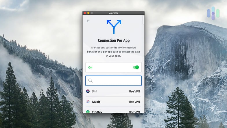 VyprVPN - Connections per app  - Product Header Image