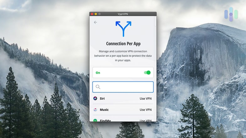 VYPRVPN - Connexions par application