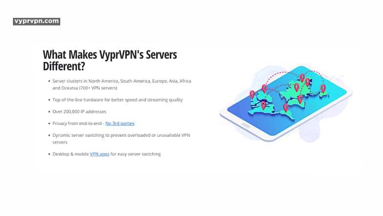 Informations sur le serveur VYPRVPN