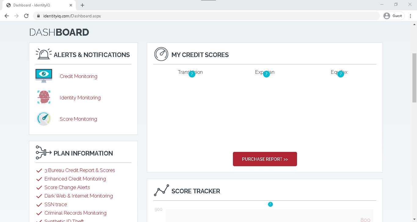 IdentityIQ Main Dashboard on Chrome