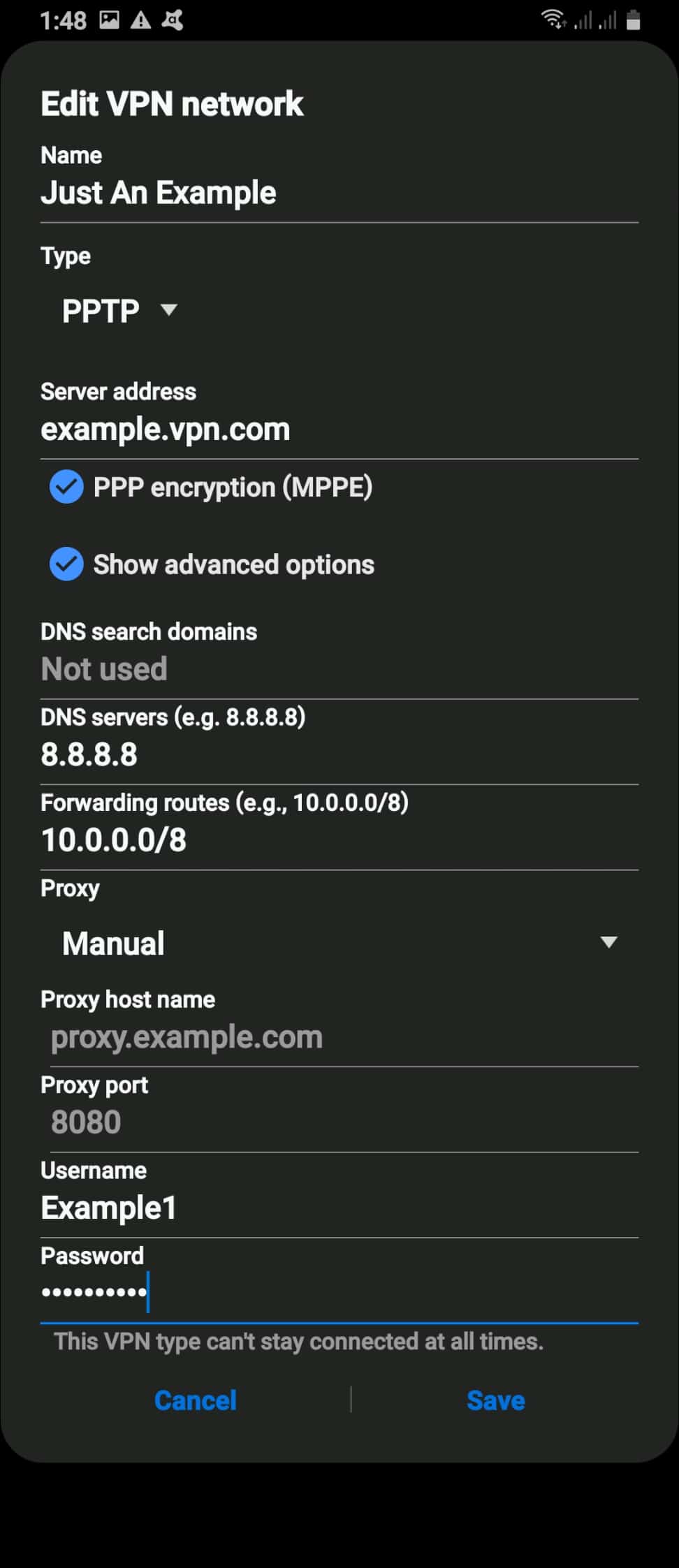 ¿Qué es VPN en la configuración?