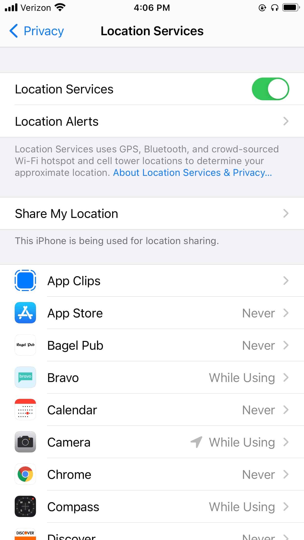 Serviços de localização no iOS