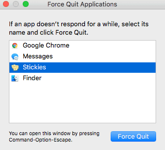 Force Quitting on a Mac