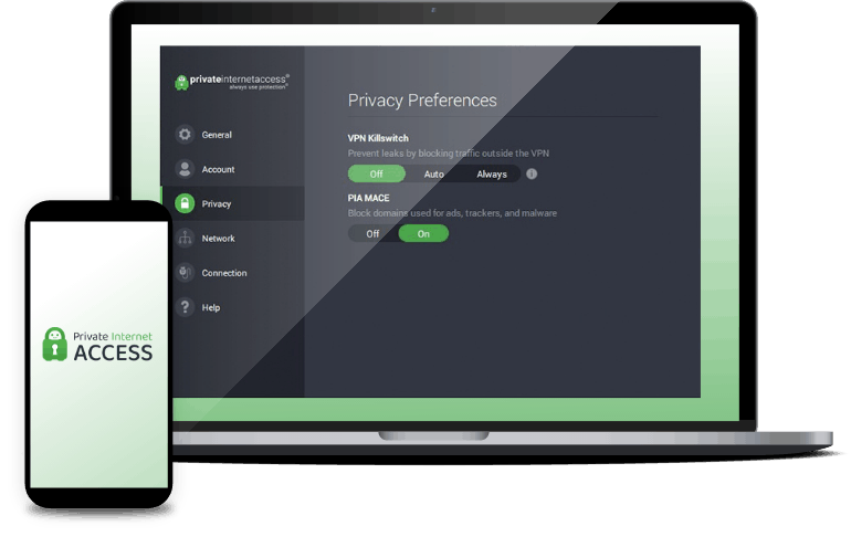 Private Internet Access VPN  - Product Header Image