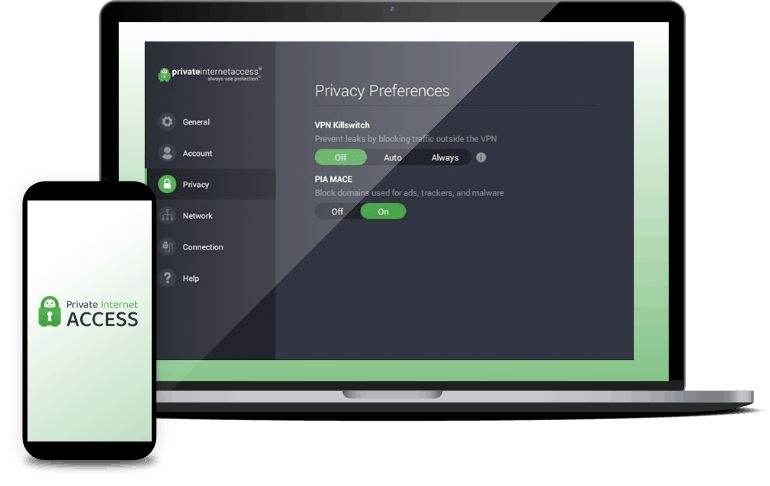 Private Internet Access VPN Desktop and Mobile