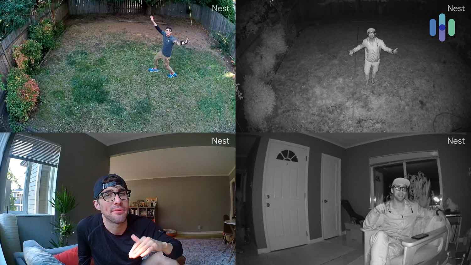 Day and night video samples from the Google Nest Cam