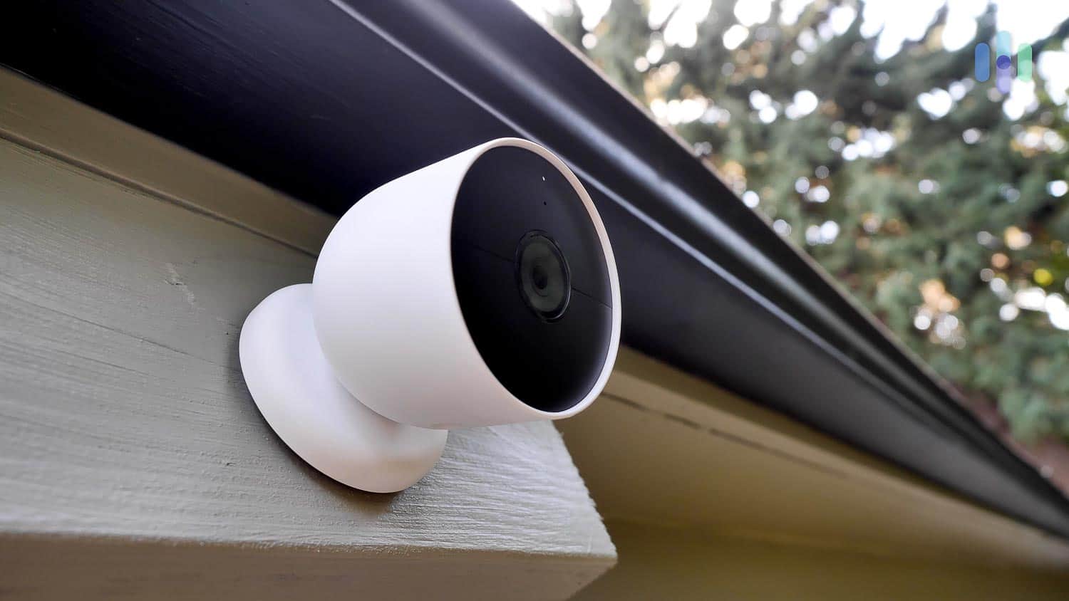 Google Nest Cam mounted outside