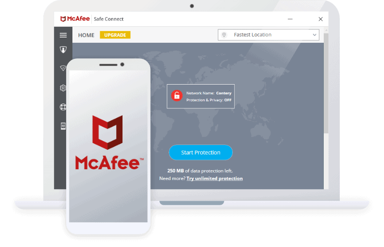 McAfee Safe Connect VPN  - Product Header Image