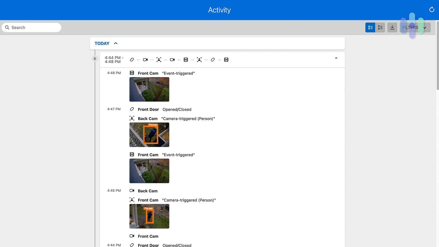 ADT Home Security Online Dashboard – Activity History ADT Home Security Online Dashboard - Activity History